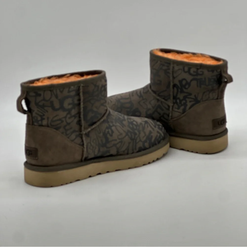UGG Classic Street Graffiti Mini Boot. Size 9
